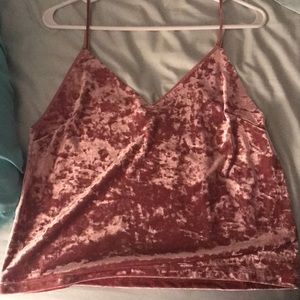 forever 21 pink crushed velvet cami